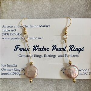 Gold and Pink Earrings